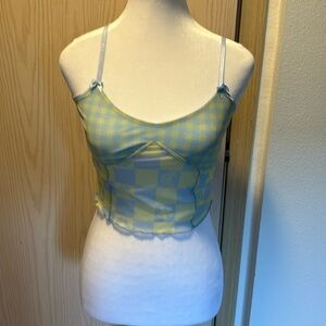 Blue and green tank top from Forever 21